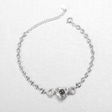 Women's Hollow Heart Projection Sterling Silver Bracelet - Dazpy