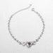 Women's Hollow Heart Projection Sterling Silver Bracelet - Dazpy