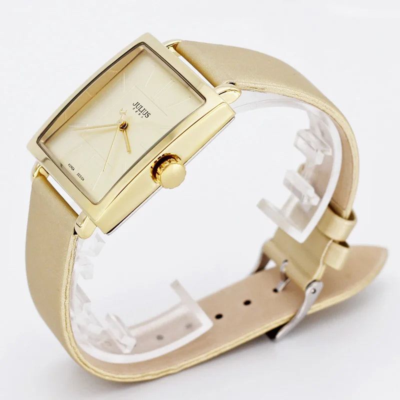 Elegante reloj cuadrado de moda para mujer