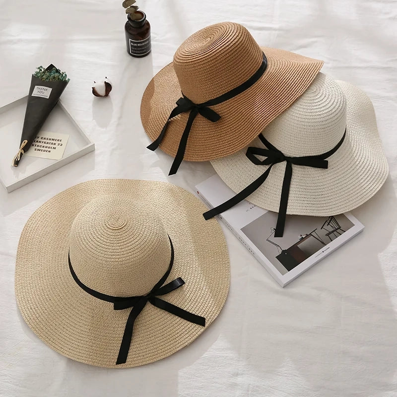 Sombrero de paja de verano de moda para mujer