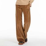 Cordhose mit hoher Taille und weitem Bein