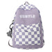 Ins Trendy Cool Plaid Studentenrucksack