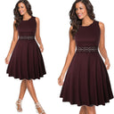 Vestido plisado estampado con bolsillos