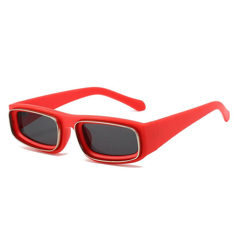 Rechteckige Punk-Sonnenbrille