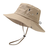 Sombrero de ala ancha impermeable con protección UV para el sol para hombres