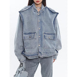 Casual Patchwork Denim Jacket