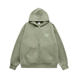 Sudadera con capucha y cremallera cepillada unisex