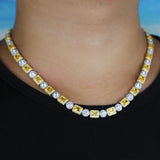 New Round Rectangular Zircon Necklace - Dazpy