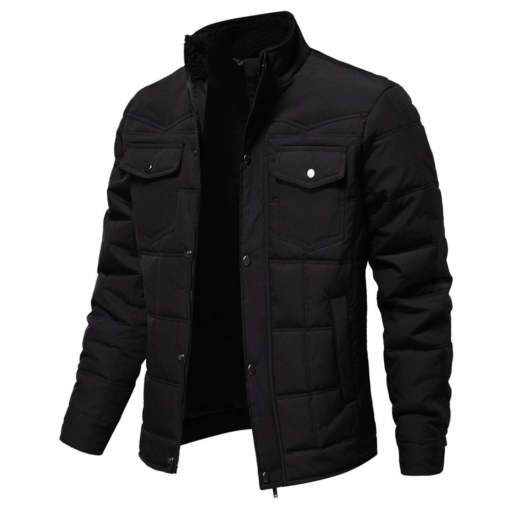 Herbst und Winter Neue Stehkragen Mantel Herren Casual Modische Jacke