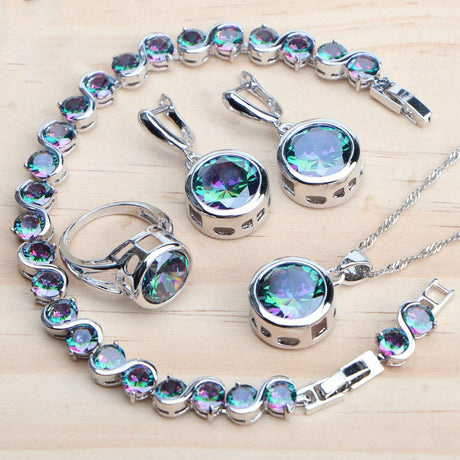 Women's Sterling Silver Jewelry Set - Dazpy