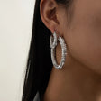 Earrings Femininity Full Of Zircon Hoop Earrings - Dazpy