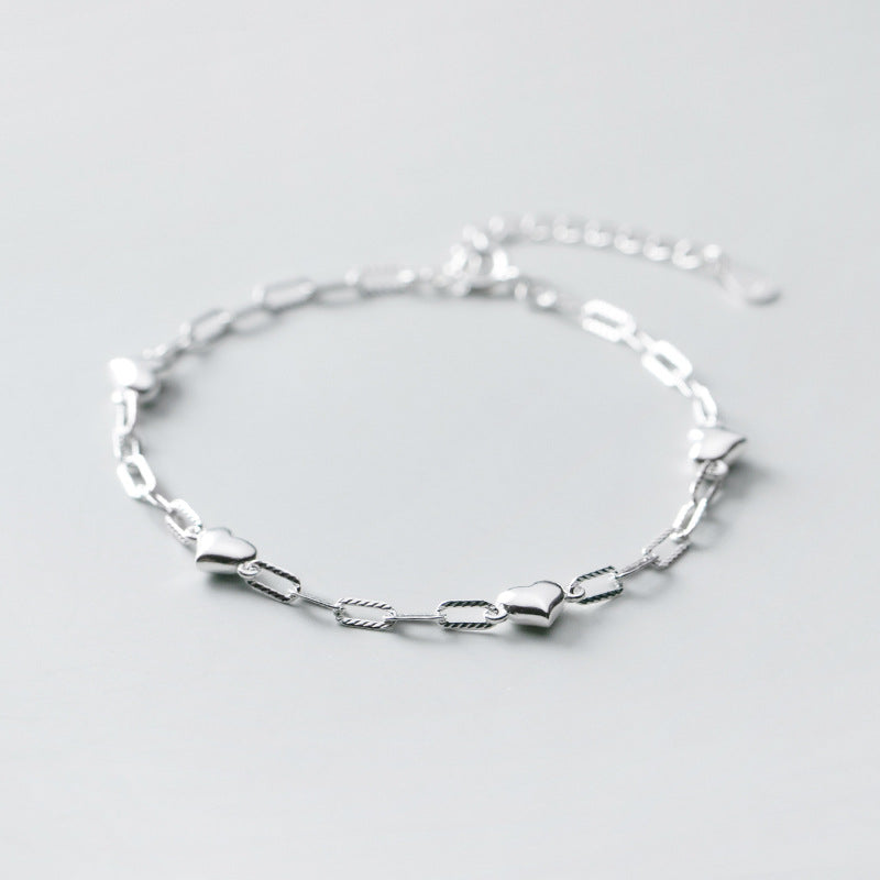 Silver Sweet Lady Love Bracelet Temperament - Dazpy