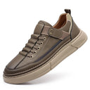 Mocasines casuales de cuero estilo vintage británico para hombre