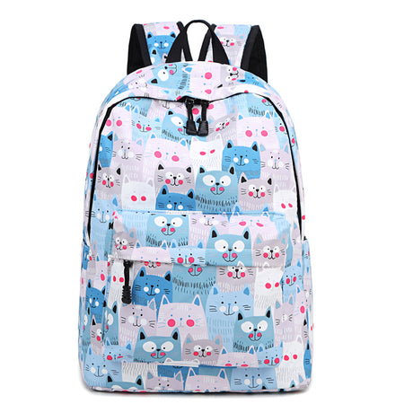 Fashion Printed Backpack Female Student - Dazpy