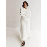 Elegant Pleated Knit Dress