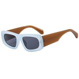 Trendy Color Block Sporty Sunglasses - UV Protection & Gradient Lenses for Men and Women