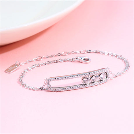 Women's Fashion Three-Piece Sliding Inlay Bracelet - Dazpy