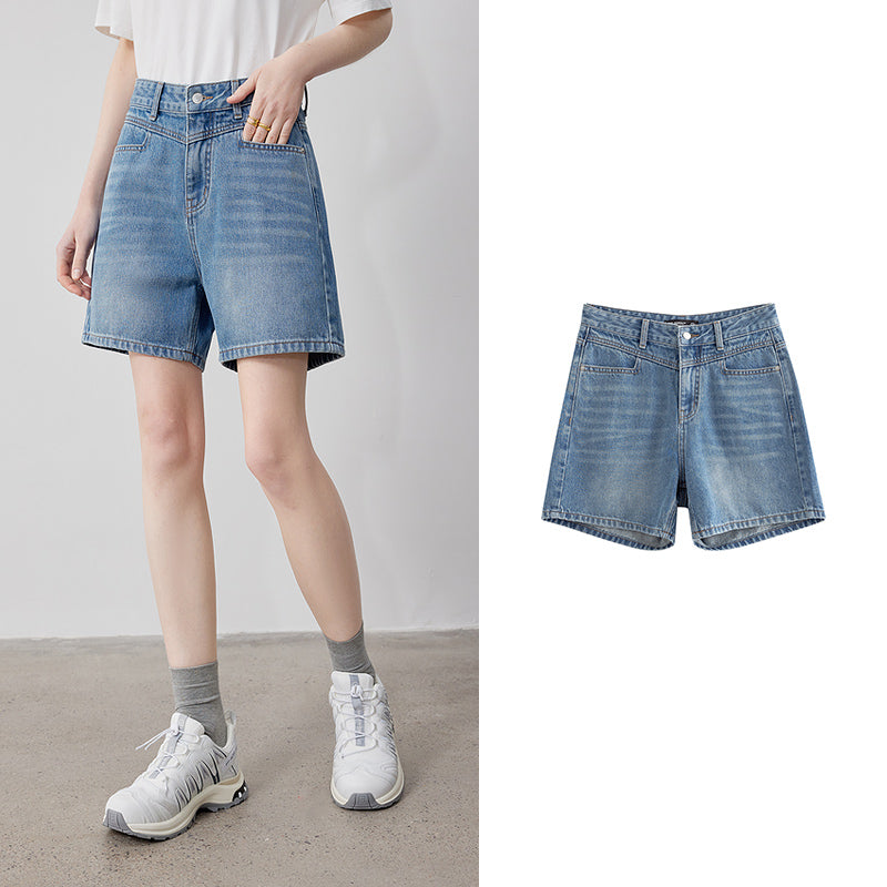 High-Waist Denim Shorts for Women