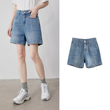 High-Waist-Jeansshorts für Damen