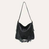 Luxurious Vegan Leather Tassel Shoulder Bag