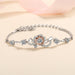 A Rose Bracelet Female S925 Silver Bracelet Inlaid Moissanite Bracelet - Dazpy