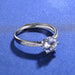 S925 Sterling Silver 1 Carat Moissanite Snow Ring - Dazpy