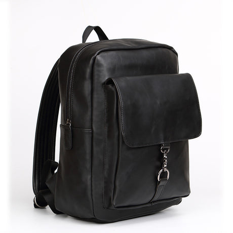 Korean Fashion Men's Retro Crazy Horse Leather Backpack - Dazpy