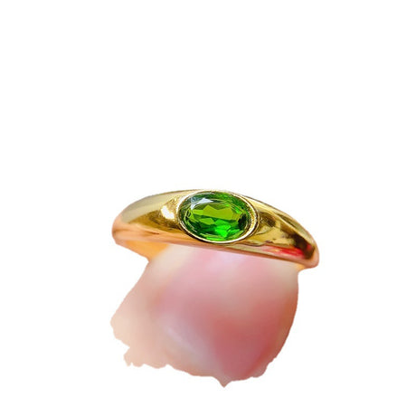 Fashion Natural Diopside Women's Ring - Dazpy