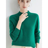 Luxurious Merino Wool Mock-Neck Pullover for Women