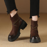 Stylische Echtleder Stiefelette mit High Heels