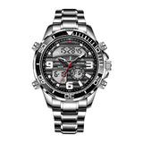 Dual Display Electronic Quartz Watch Men's Multifunctional Waterproof - Dazpy