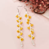 Resin Long Tassel Drop Earrings