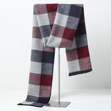 Luxurious Plaid Men's Cashmere Scarf