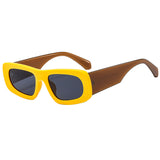 Trendy Color Block Sporty Sunglasses - UV Protection & Gradient Lenses for Men and Women