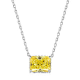 Women's Sterling Silver Zircon Necklace Versatile - Dazpy