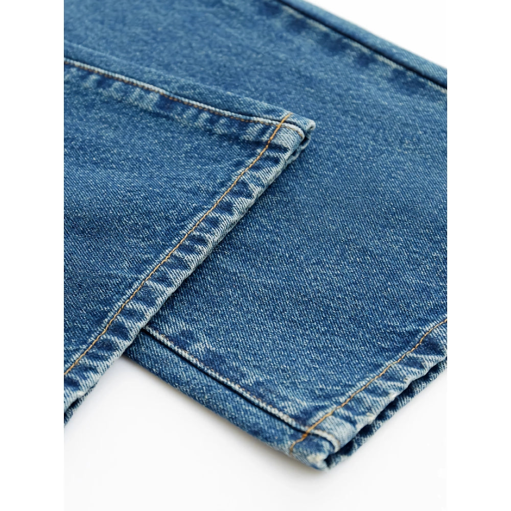 Lockere Jeans mit weitem Bein und hoher Taille für Damen