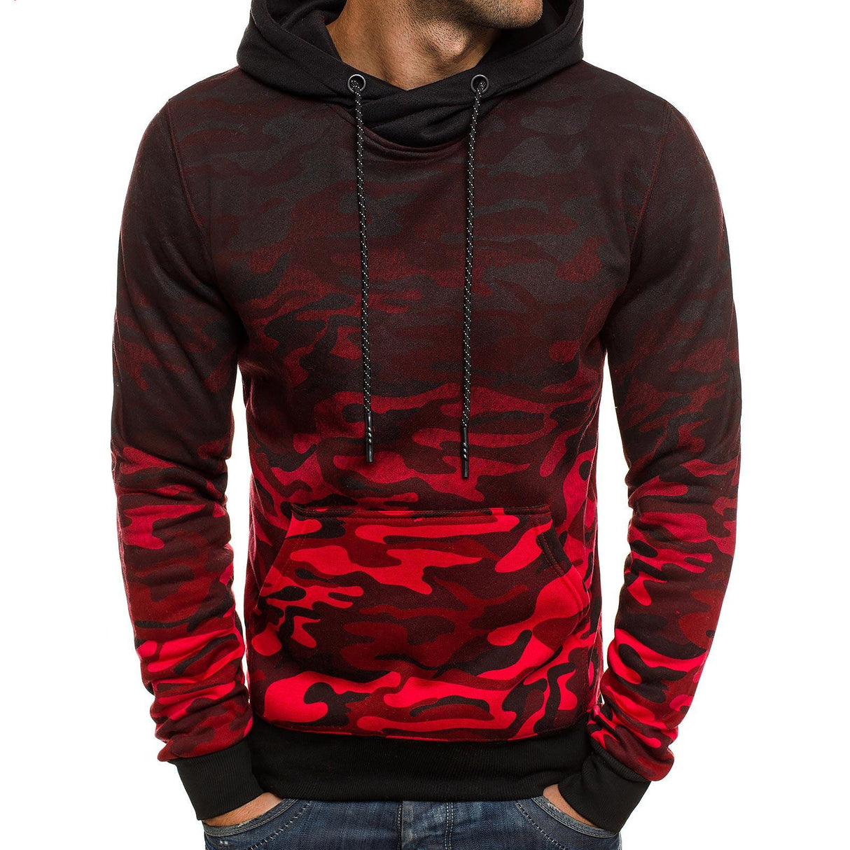 Pullover mit Camouflage-Farbverlauf