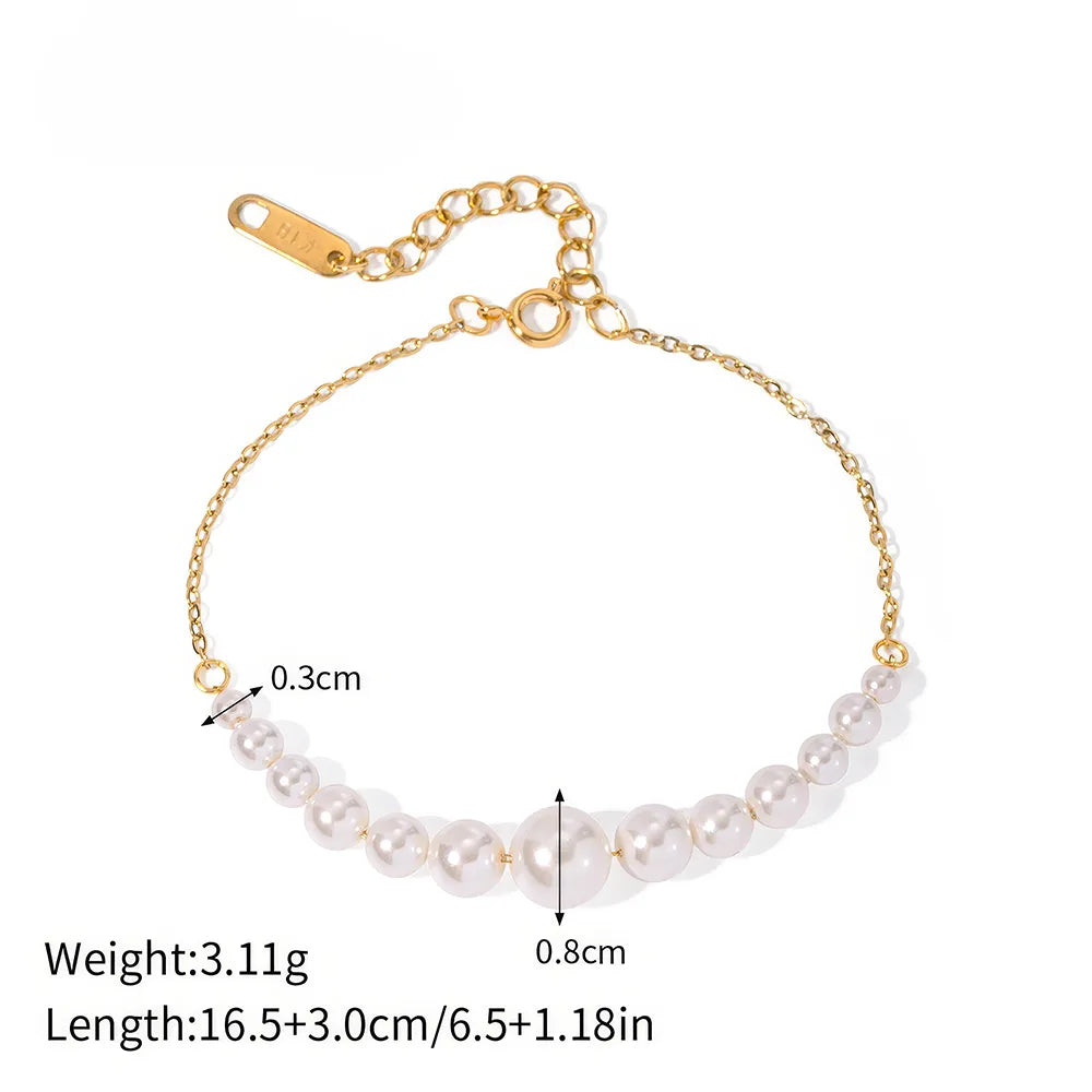 Fine Size Pearl Spacer Necklace/Bracelet