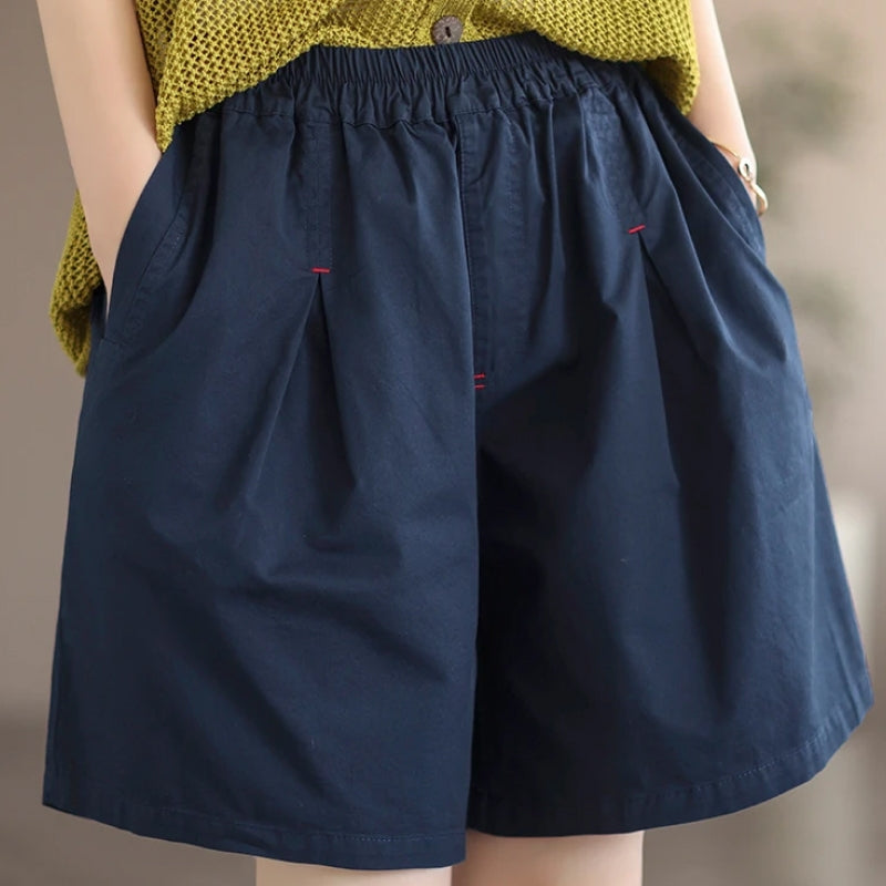 Comfortable Mori Girl Style Cotton Shorts for Summer