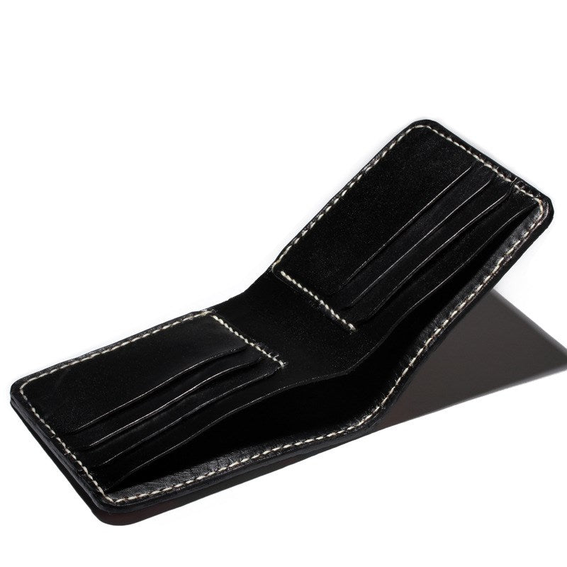 Original handmade leather carving wallet short - Dazpy