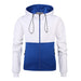 Color Block Zipper Cardigan Hooded Drawstring Casual Sweater