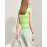 Chic Summer Knit Sleeveless Sweater