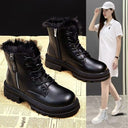 Women's Round-Toe Side-Zip Mid-Calf Boots