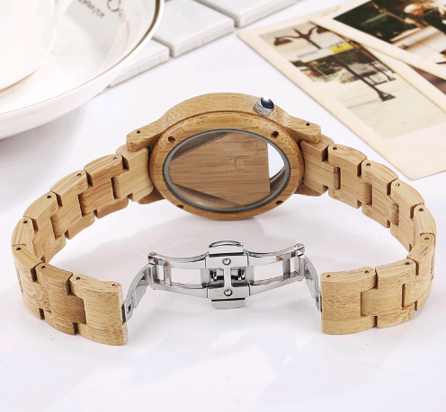 New wooden table creative hollow fashion wood watch - Dazpy