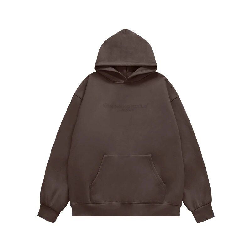 Sudadera unisex minimalista de hip hop de gran tamaño