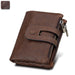 Anti-theft brush RFID first layer cowhide wallet - Dazpy