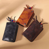 2-in-1 leather key card case - Dazpy