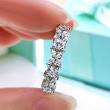 Diamond Ring Silver Plated Small Diamonds - Dazpy