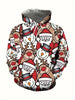 Trendy Christmas Snowman Elk 3D Printed Hoodie