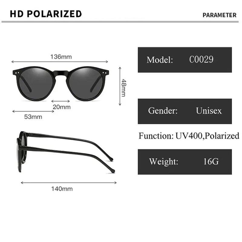 2024 Retro Runde Polarisierte Sonnenbrille UV400